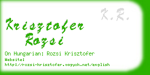 krisztofer rozsi business card